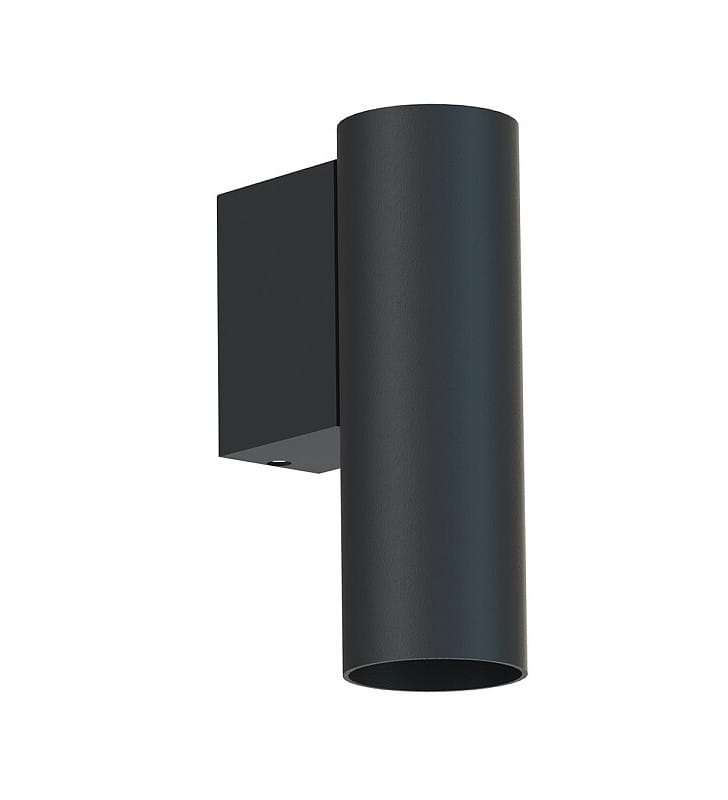 Mały czarny kinkiet minimalistyczny Fourty z metalu światło w dół