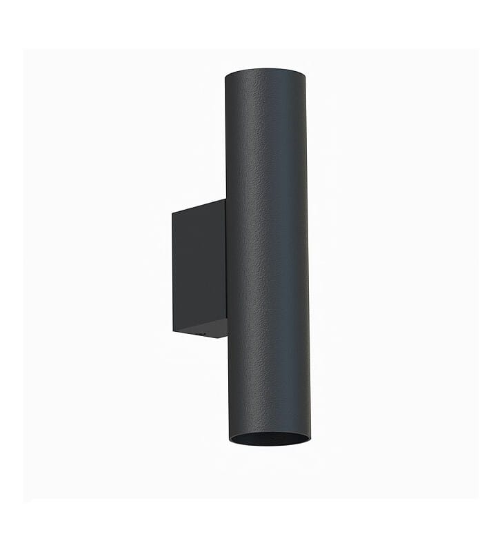 Czarna dwukierunkowa lampa ścienna Fourty nowoczesna minimalistyczna