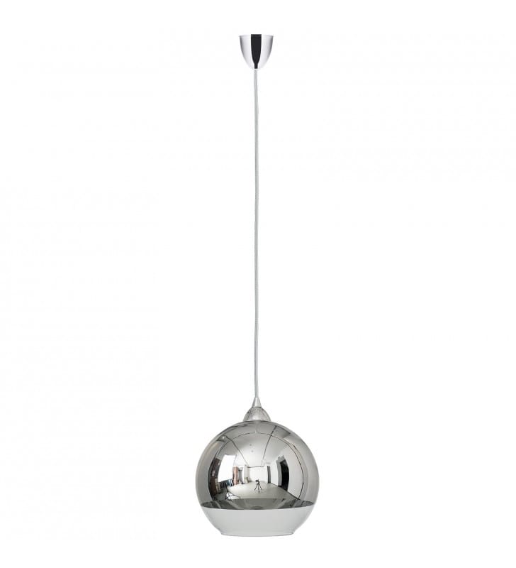 Lampa wisząca Globe pojedyncza szklana kula chrom 20cm - DOSTĘPNA OD RĘKI