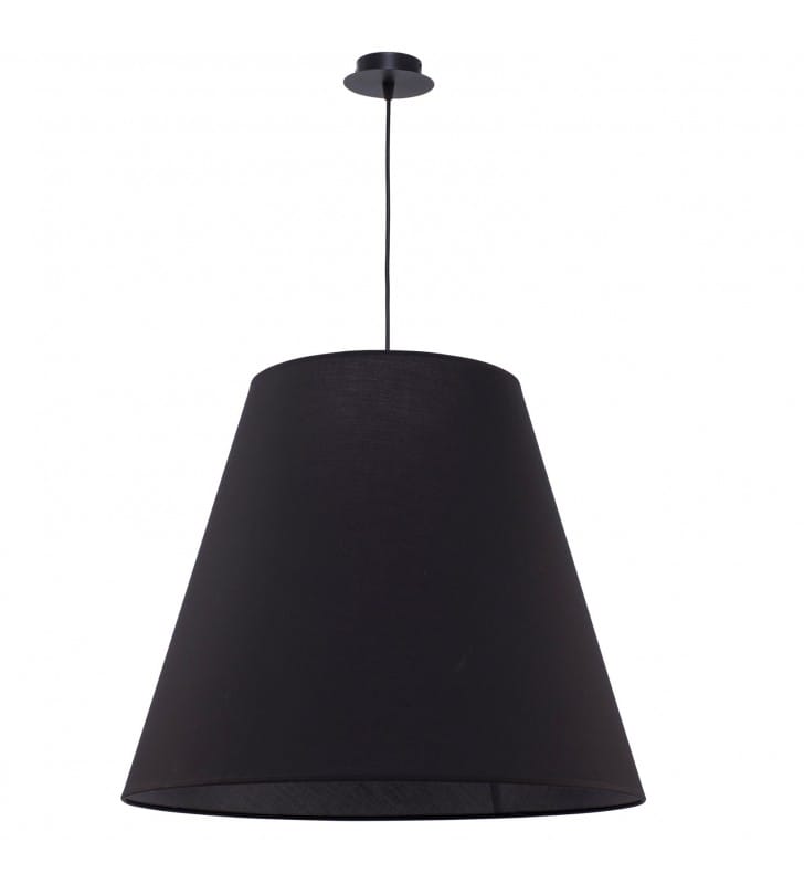 Duża lampa wisząca Moss czarna duży abażur do salonu sypialni 3xE27