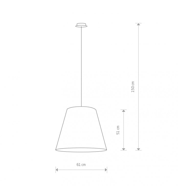 Duża lampa wisząca Moss czarna duży abażur do salonu sypialni 3xE27
