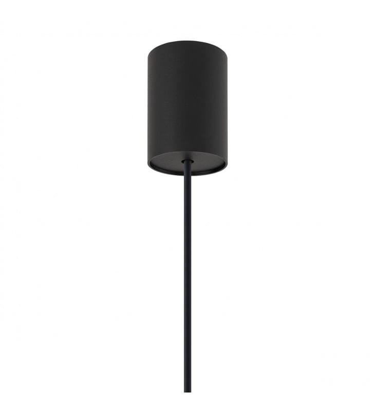 Lampa wisząca Kymi boho czarna z drewnianym kloszem nad stół blat do sypialni