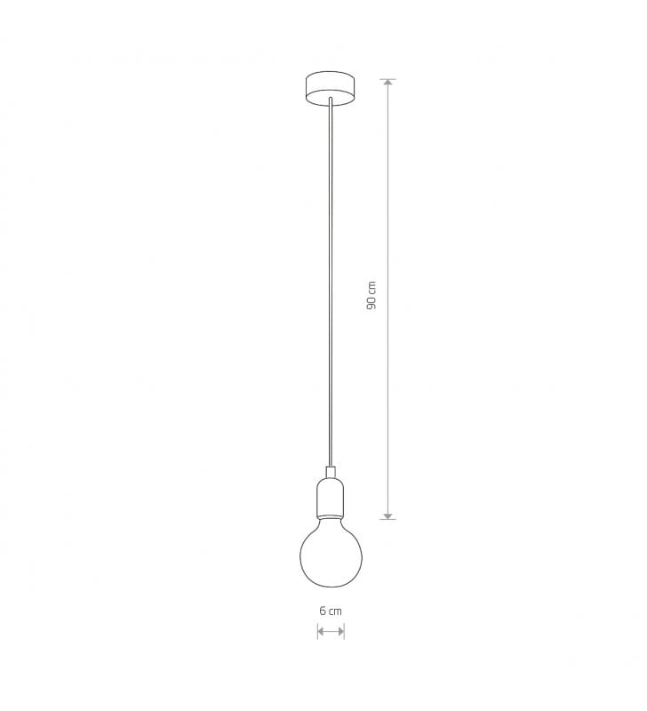 Lampa wisząca Silicone biały przewód wisząca oprawka pojedyncza minimalistyczna Nowodvorski