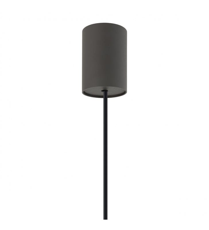 Ciemna szara nowoczesna lampa wisząca z metalu Zenith stożek 50cm nad stół do jadalni do kuchni Nowodvorski