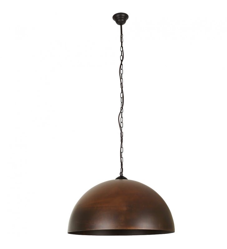 Metalowa lampa wisząca Hemisphere Rust rdzawy brąz rustykalny kopuła 50cm Nowodvorski