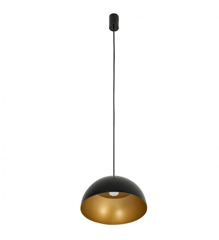 Czarno złota lampa wisząca Hemisphere Super do kuchni salonu kopuła 33cm 1xGX53 Nowodvorski
