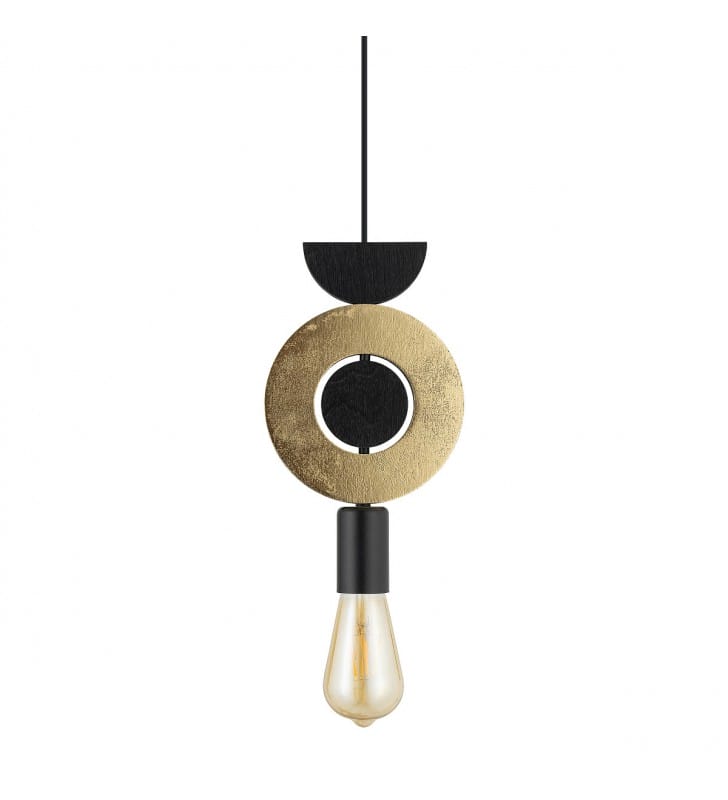 Pojedyncza lampa wisząca bez klosza Drops dekoracyjna w stylu boho