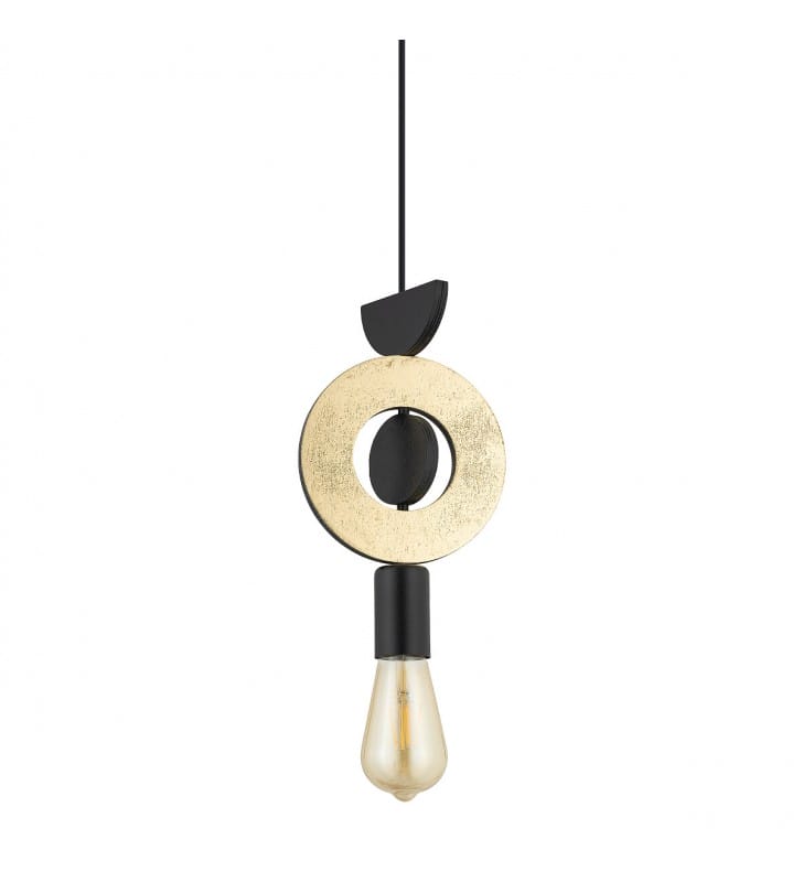 Pojedyncza lampa wisząca bez klosza Drops dekoracyjna w stylu boho