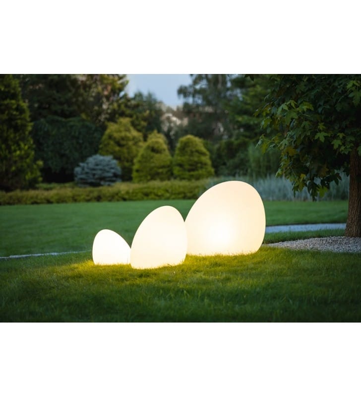 Lampa ogrodowa Stone biała przenośna nowoczesna z przewodem Nowodvorski