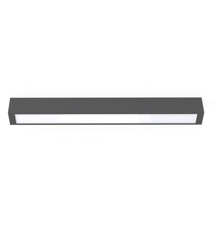 Wąski plafon sufitowy na przedpokój Straight Graphite LED grafitowy 62cm Nowodvorski
