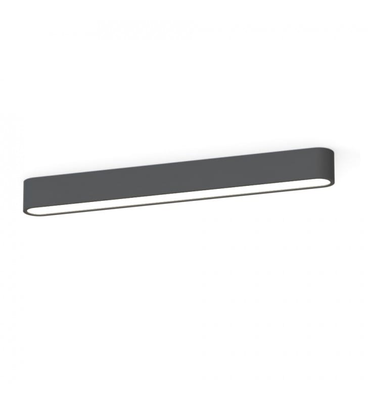 Grafitowy 63cm wąski plafon Soft Graphite T8 LED podłużny Nowodvorski