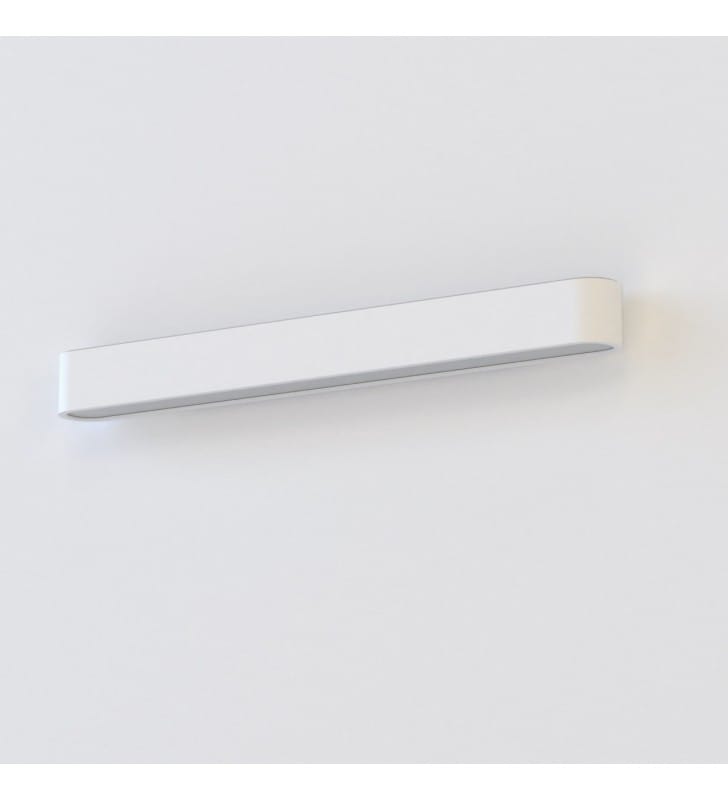 Podłużny biały kinkiet Soft White LED 63cm na korytarz do salonu sypialni biura nad schody