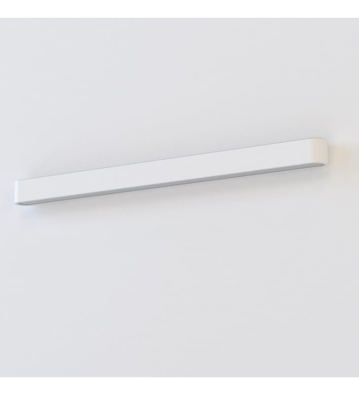 Nowoczesny biały długi biały kinkiet Soft White LED 93cm nad schody do salonu sypialni na korytarz