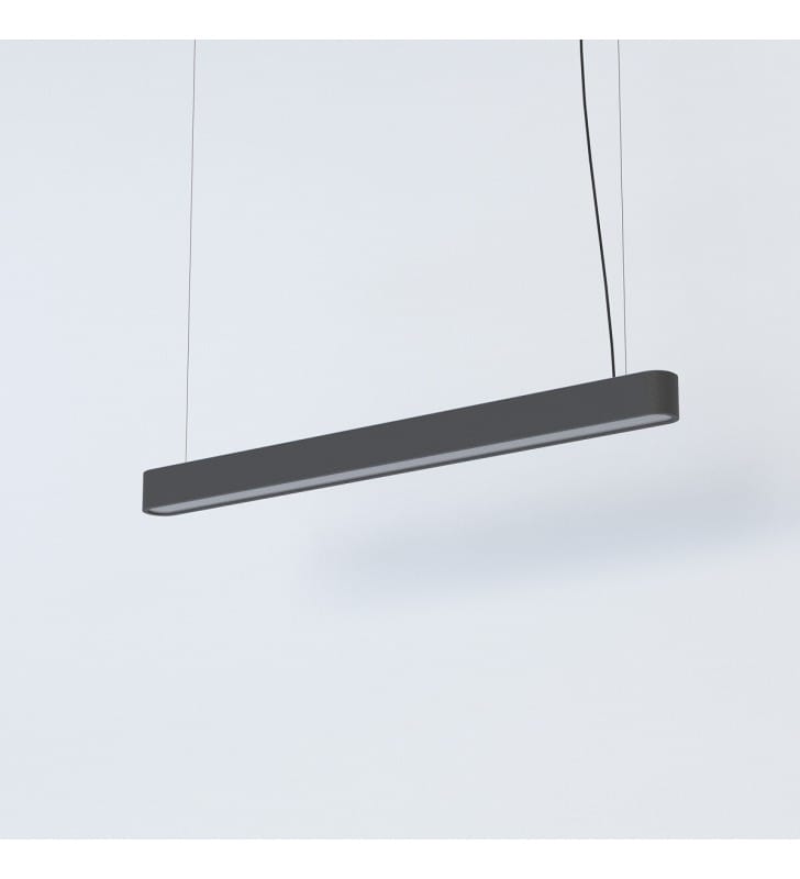 Podłużna nowoczesna lampa wisząca Soft Graphite T8 LED 90 grafitowa do kuchni jadalni biura Nowodvorski - OD RĘKI