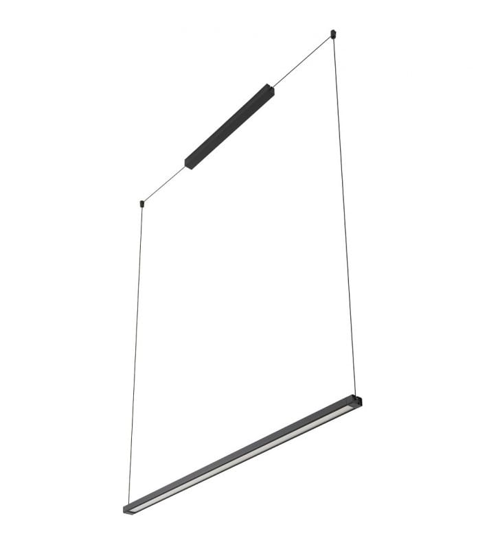 Podłużna czarna lampa wisząca CL H LED PRO 4000K do biura mieszkania nad stół biurko blat Nowodvorski