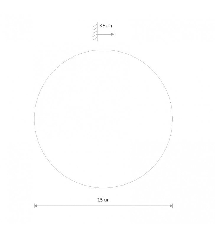 Złoty dekoracyjny kinkiet z drewna Ring Wood LED 15cm do salonu Nowodvorski