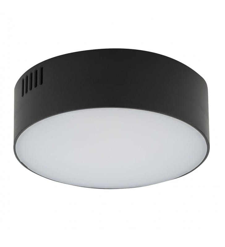 Lid Round LED mały 11cm czarny plafon z tworzywa Nowodvorski neutralna barwa światła