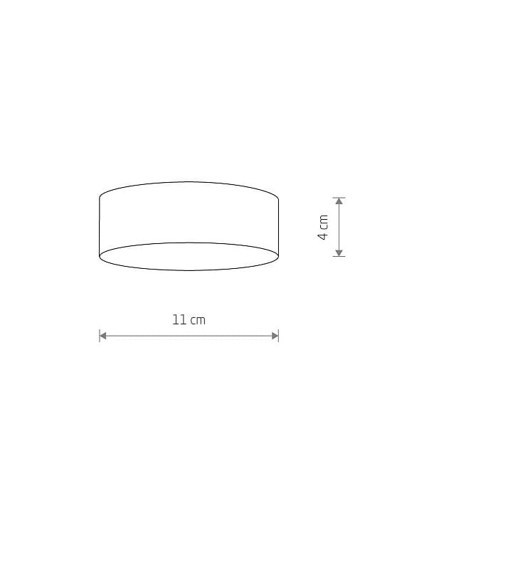 Lid Round LED mały 11cm czarny plafon z tworzywa Nowodvorski neutralna barwa światła