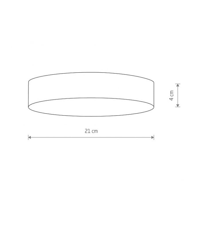 Lid Round 4000K czarny 21cm plafon do kuchni dużo światła Nowodvorski