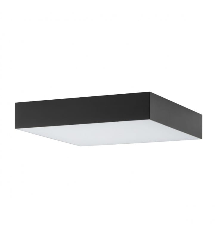 Kwadratowy plafon Lid Square LED 21cm o ciepłej barwie światła 3000K czarny Nowodvorski