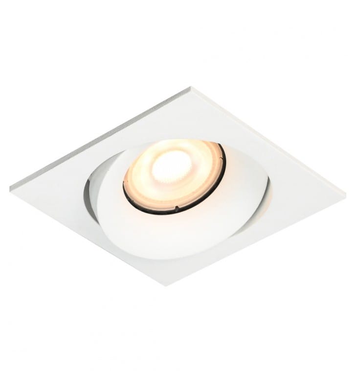 Ponar biała kwadratowa lampa punktowa z ruchomym światłem 1xGU10