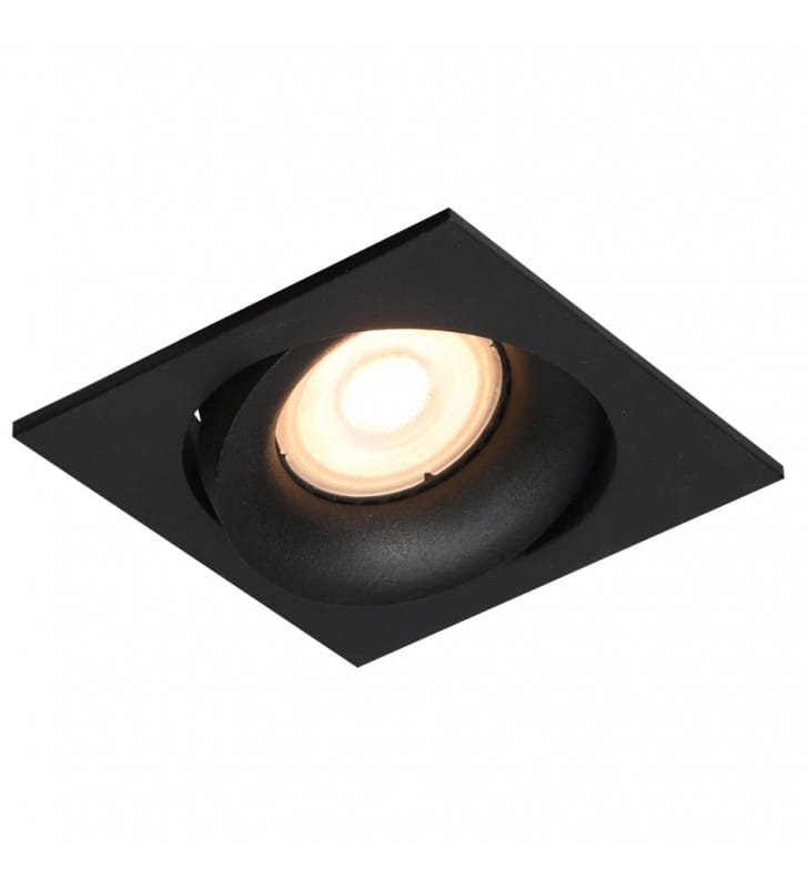 Ponar czarna kwadratowa ruchoma lampa punktowa 1xGU10