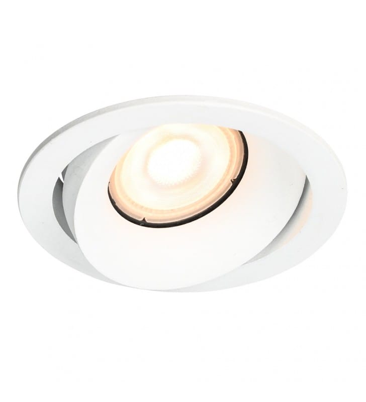Oker biała ruchoma lampa punktowa do salonu 1xGU10