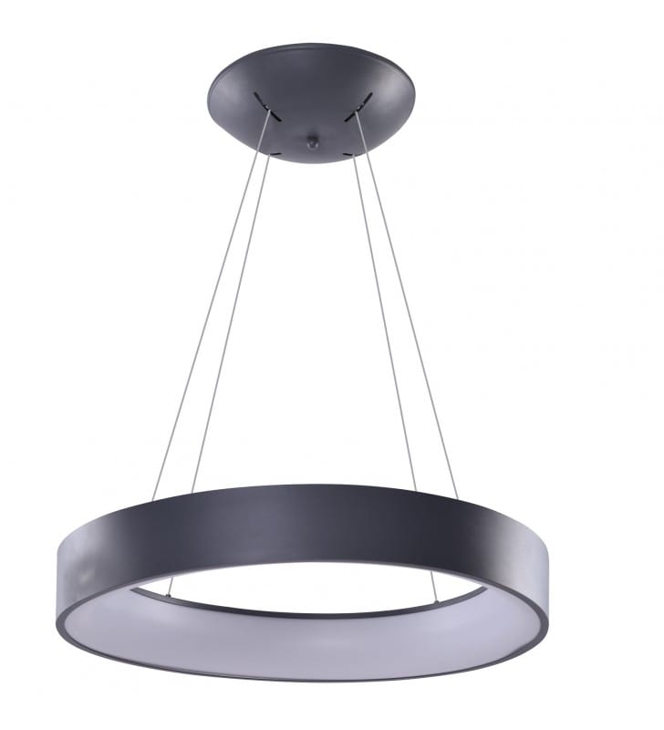 Duża szara lampa wisząca Solvent Smart LED z pilotem sterowanie aplikacją