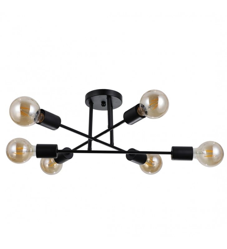 Lampa sufitowa Formio czarna minimalistyczna bez kloszy