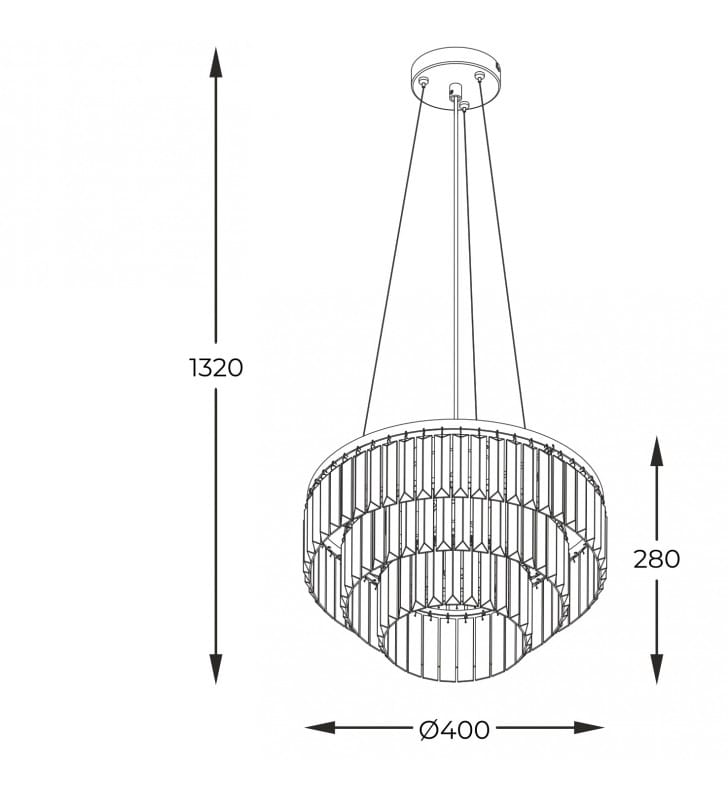 Złota wisząca lampa kryształowa do salonu sypialni Tifanny Zuma Line
