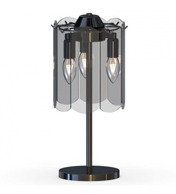 Szklana lampa stołowa Nira do salonu sypialni