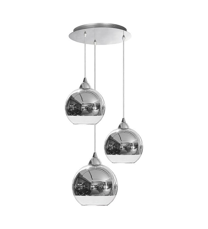 Okrągła 3pkt lampa wisząca na linkach Globe nad stół 3xE27 Nowodvorski