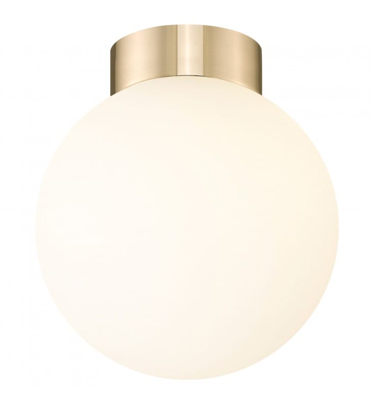 Mała szklana kula złoty metal lampa sufitowa Arcturus