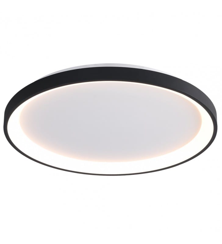 Nowoczesny czarny plafon 58cm do salonu Raden LED barwa 3000-6000K