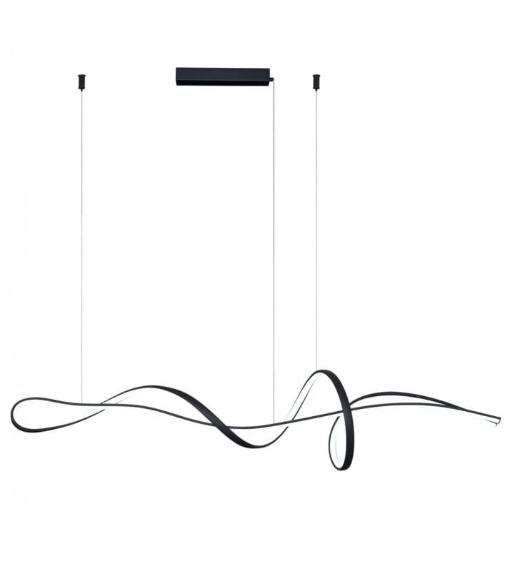 Designerska nowoczesna czarna lampa wisząca Mila LED nad stół do salonu