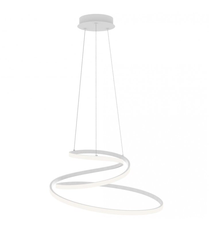 Futurystyczna nowoczesna biała lampa wisząca do salonu Lorila LED