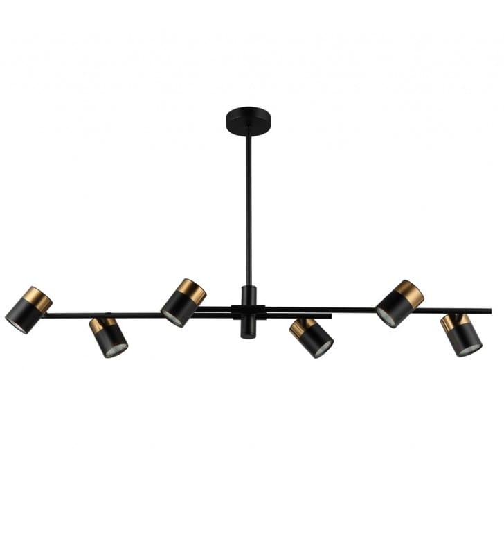 Lampa sufitowa wisząca Elice czarno mosiężna nowoczesna do salonu kuchni pokoju nastolatka