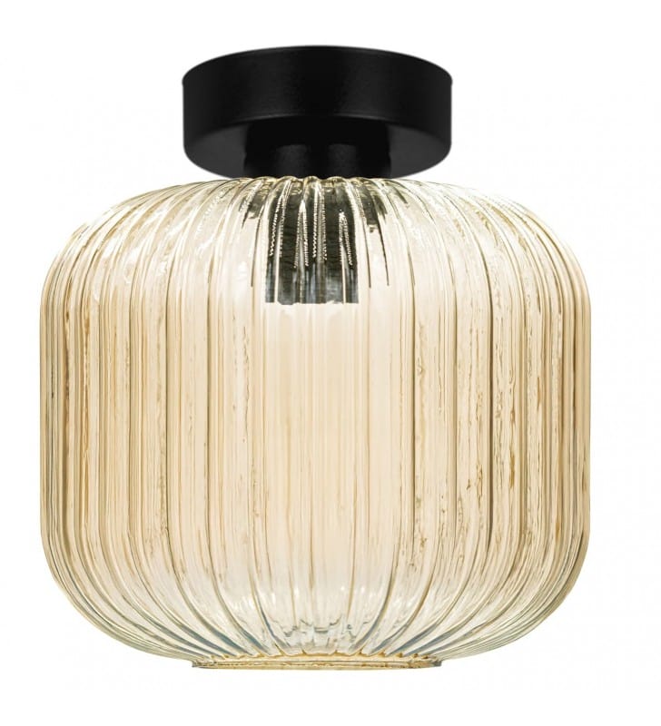 Clark mała szklana bursztynowa lampa sufitowa do garderoby kuchni