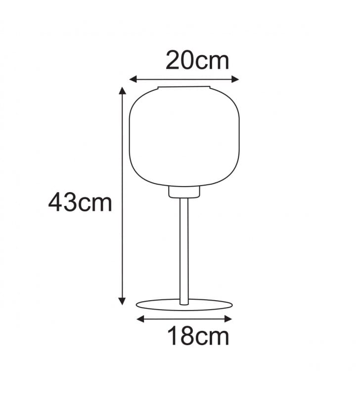 Lampa stołowa Clark czarna klosz szklany bursztynowy