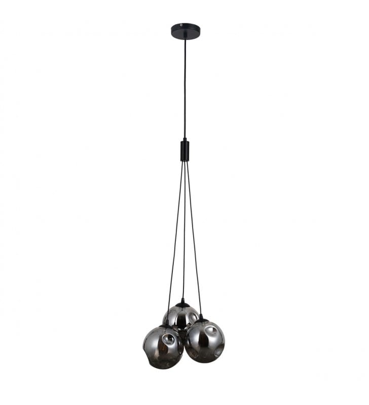 Perlos ciemna nowoczesna lampa wisząca do salonu